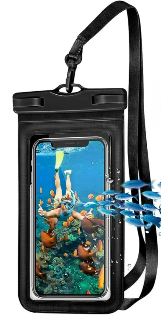 Waterproof Phone Case Universal Up To 7.2" Black