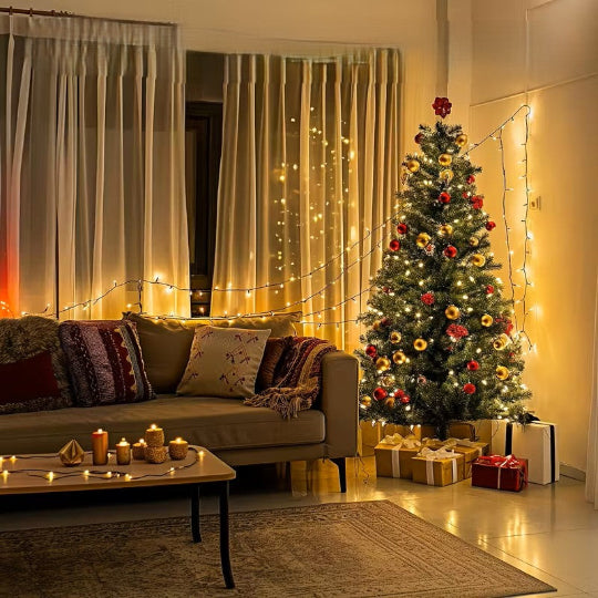 Christmas Led Light 300 LED Green Wire 30M Cabel String Lights (White)