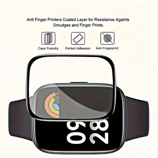 3D Curved Screen Protector For Redmi Watch 3 Active/Lite (Black)