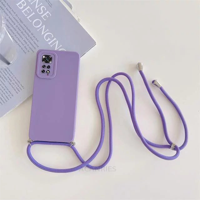 Silicone Cover With Cord For Redmi Note 8T