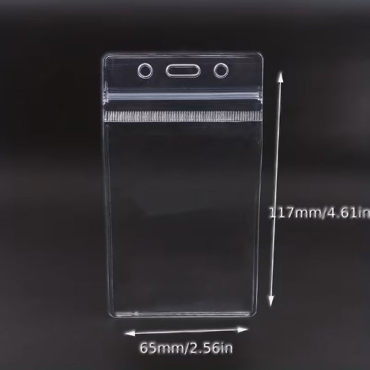 1pc Waterproof Transparent Card Holder Plastic Protector Case Business Bus Bank Credit Card Protector ID Card Badge Holders