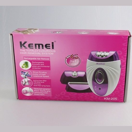 Epilator Rechargeable 3in1 KEMEI KM-205 