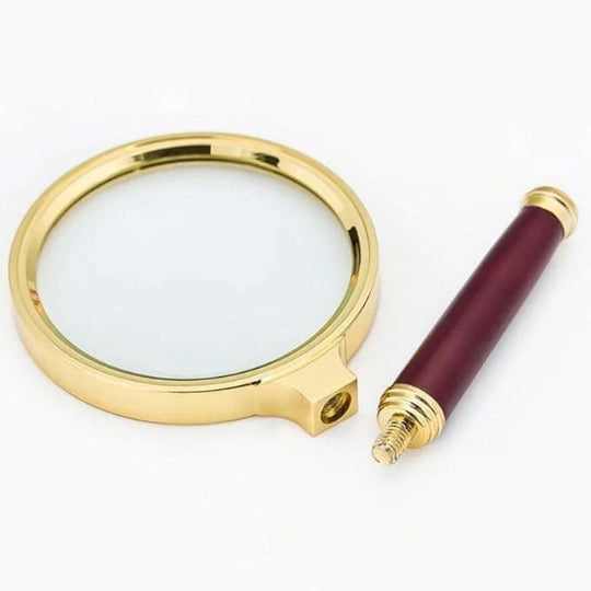 60mm Magnifying Glass for Reading Double Glass Antique Handheld Magnifier Glass