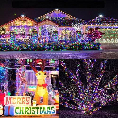 Christmas Led Light 100 LED Clear Wire 10M Cabel String Lights (MultiColor)