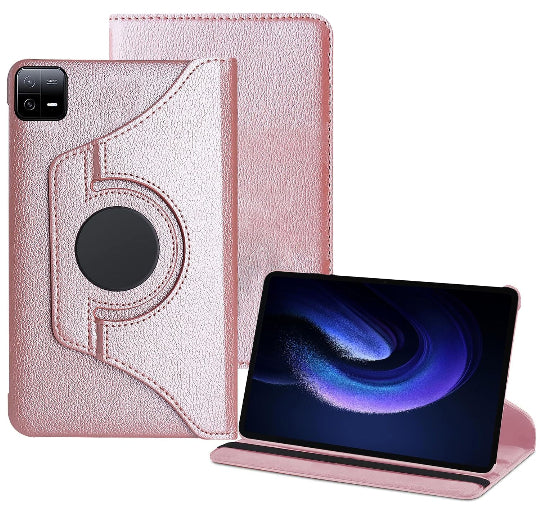 Smart Book Case 360° Rotating Stand Book Cover for Xiaomi Pad 5 / Pad 5 Pro 11" Rose gold