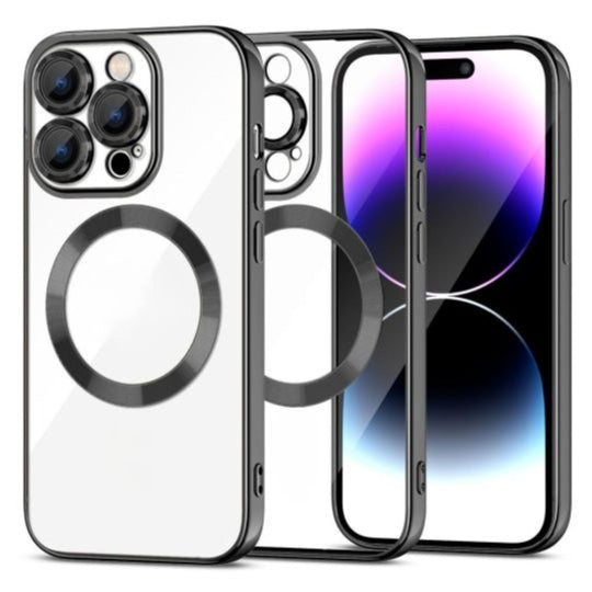 Electroplated Transparent MagSafe Back Cover Case For iPhone 12 Pro Max