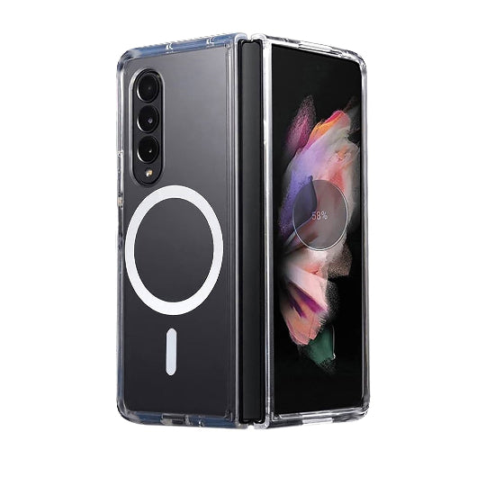 Transparent MagSafe Hybrid Back Case for Samsung Galaxy Z Fold 3 Clear