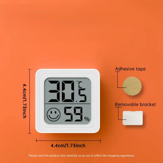 Digital Thermometer Hygrometer for Home Car - Battery-Powered, 0.01°C/0.RH Accuracy, Home, Digital Clock
