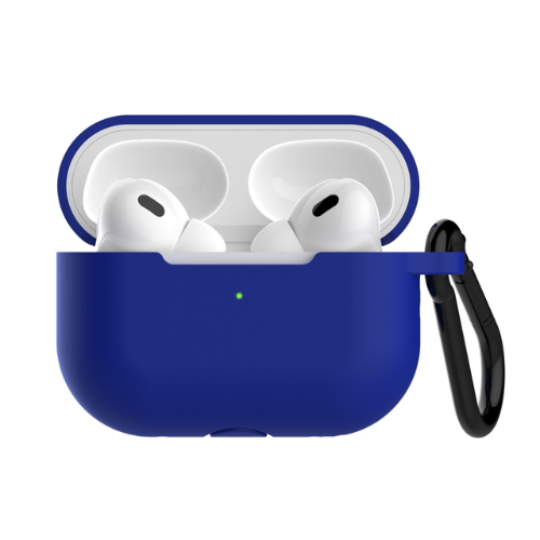 Soft Silicone Case with Clip Hook Silicone Case for Apple AirPods Pro 3 (Blue)