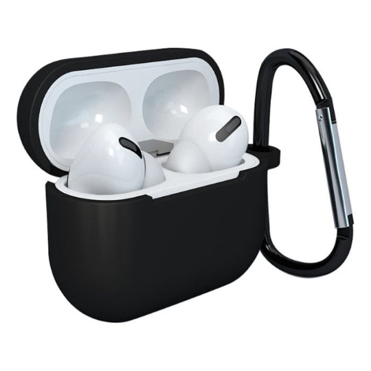 Soft Silicone Case with Clip Hook Silicone Case for Apple AirPods Pro 3 (Black)