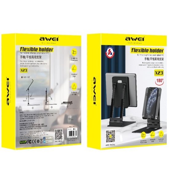 Awei Flexible Holder for Mobile Phones And Tablet Desk Stand X23