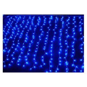 LED Christmas Curtain Lights  Wire Curtain String Lights 2m x 2m - (Blue)