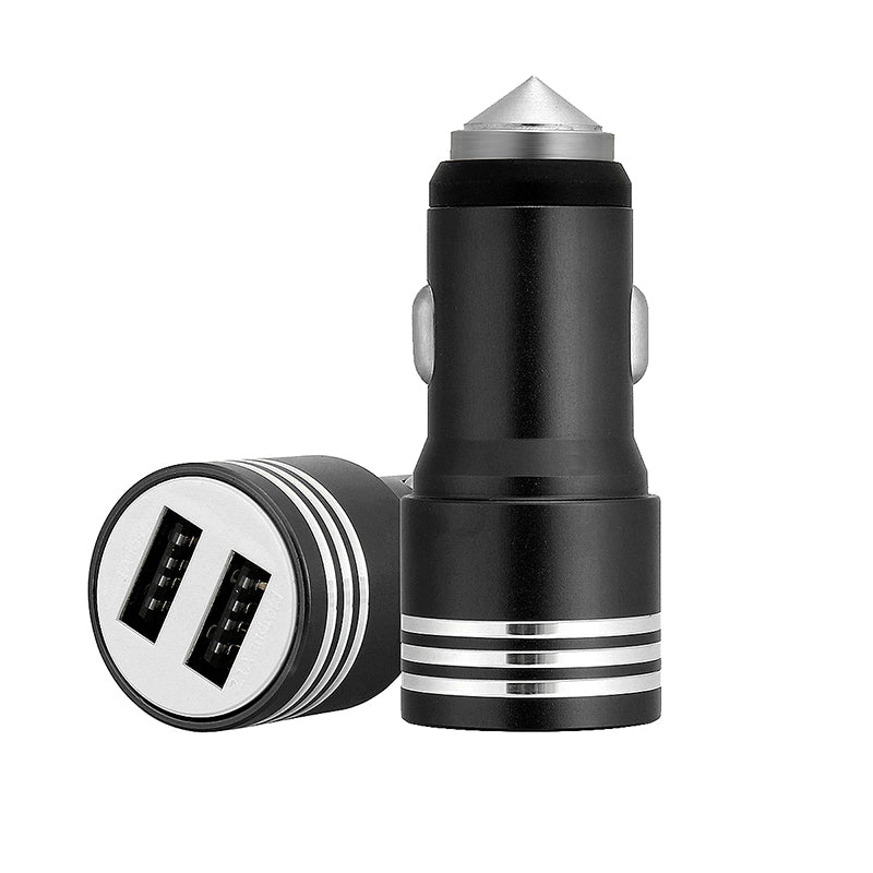 2 USB Car Charger Fast Charger KF-501 Black 