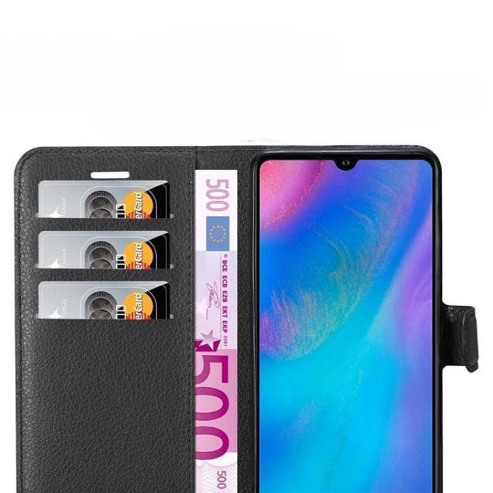 Protective Book Cover Case For Huawei P30 (Black)