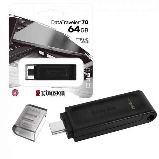 Kingston DataTraveler 70 64GB USB-C Flash Drive (DT70/64GB) (KINDT70/64GB)