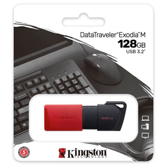 KINGSTON DTXM/128GB DATATRAVELER EXODIA M 128GB USB 3.2 FLASH DRIVE