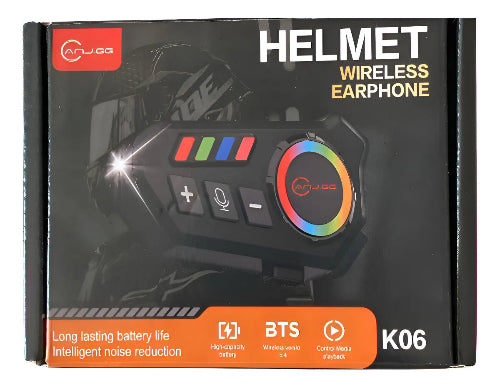 K06 Helmet Wireless Earphones Bluetooth