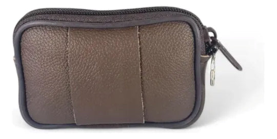 Mini Wallet - Belt Wallet Men & Women coin purse, wallet key bag, Card Holder-Small Purses - Travel Wallet - Brown