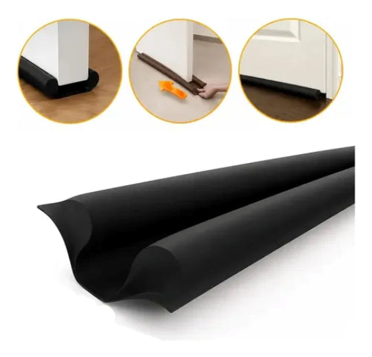 protetor e veda porta door Marrom 97cm - Comfort Door - Black
