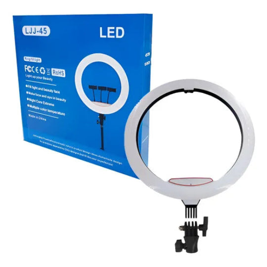 18" Led Soft Selfie Ring Light 18 Pulgadas Celulares 45cm Tripod 2.1m With Remote Control LJJ-45