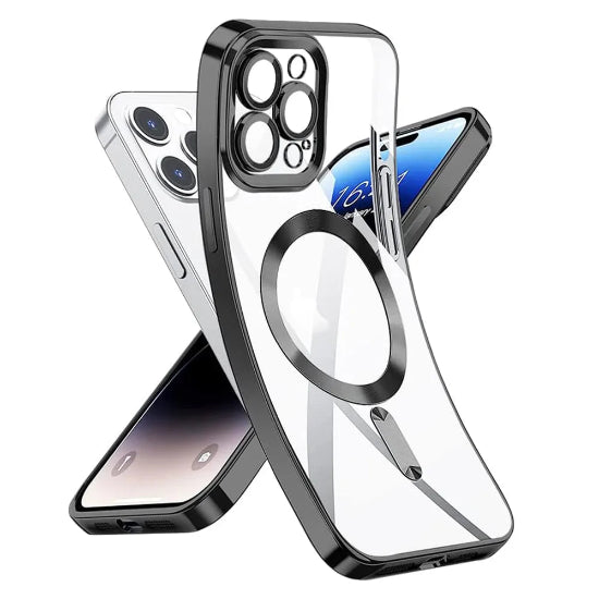 Magnetic Premium Electroplating Frame Cover Case for iPhone 15 Pro