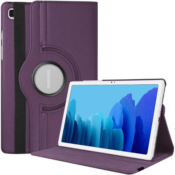 Cases Premium Quality Book Cover Case 360 Degree Rotating Stand Protective Cover For Sam Tab A9 Purple