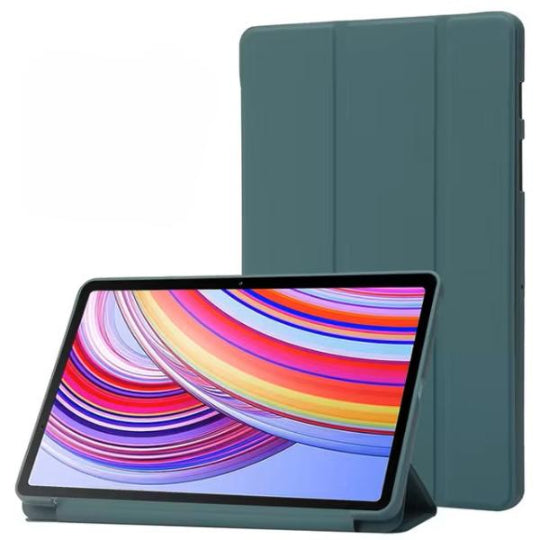 Slim Light Hard Shell Tri-fold Flip Cover Stand Case For Redmi Pad Pro 5G / Redmi Pad Pro / Xiaomi Poco Pad 5G / 7s Gen 2 5G 12.1" (Green)