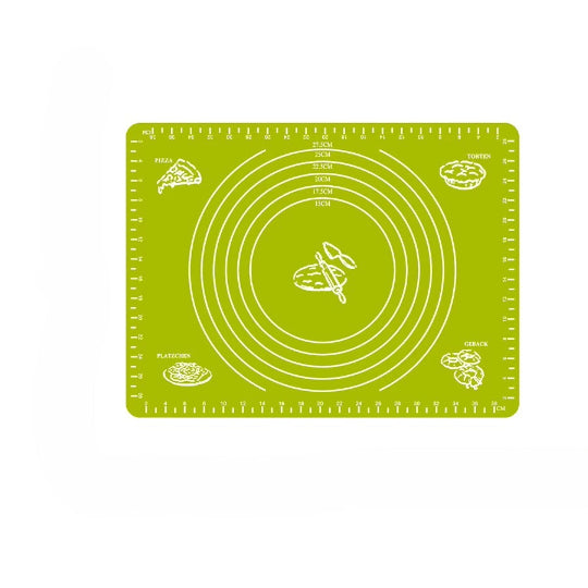 Silicone Baking Mat 70x50 Cm Food Grade Silicone for Home & Kitchen Pastry, Pizza Bread Cookies, Fondant, Pasta - Green