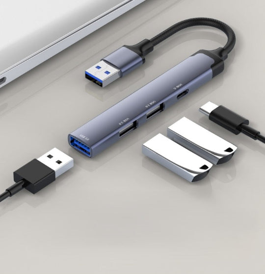 LDNIO DS-44C High Quality 4 in 1 USB Hub 3.0 USB-A with 3 USB-A / USB-C Ports