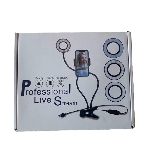 3.5 Inch Table Selfie Ring Light With Cell Phone Holder Stand 2 in 1 Mini Ring Light