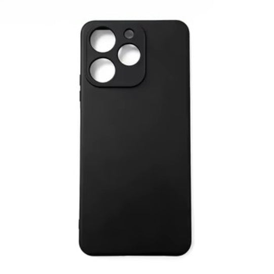 Premium Silicone Back Case for Realme Note 70T (Black)