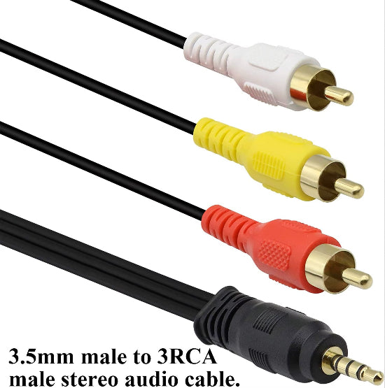 3xRCA Audio Video Cable Stereo AUX 3.5mm male Jack to 3 RCA Male (1.5M)