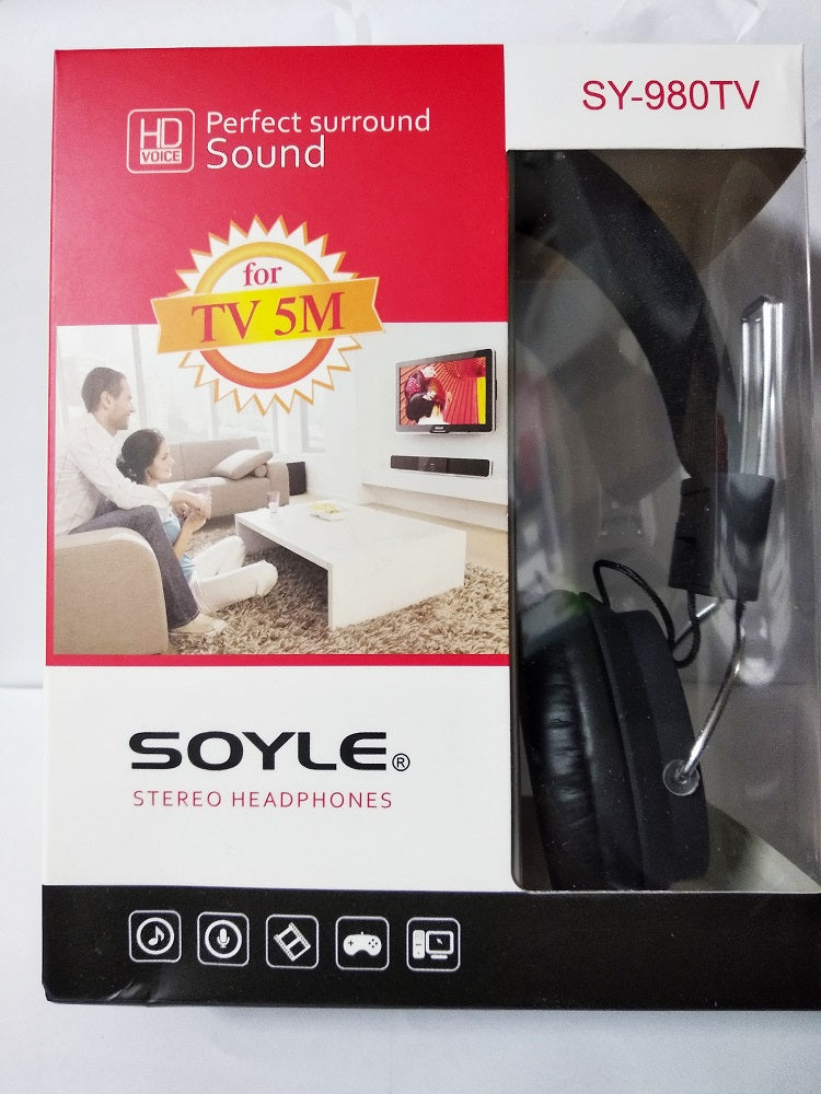 SOYLE Headphones 5m Cabel For TV/DVD/CD/MP3 SY-980TV