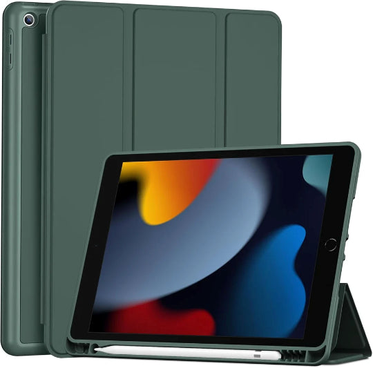 Premium Tri-fold Flip Case with Pencil Holder for iPad Air 3 (10.5") 3rd Gen & Pro 10.5 Green