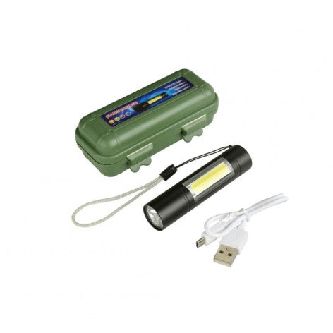 MULTI FUNCTIONAL USB Rechargeable LED Mini Flashlight - Torchlight