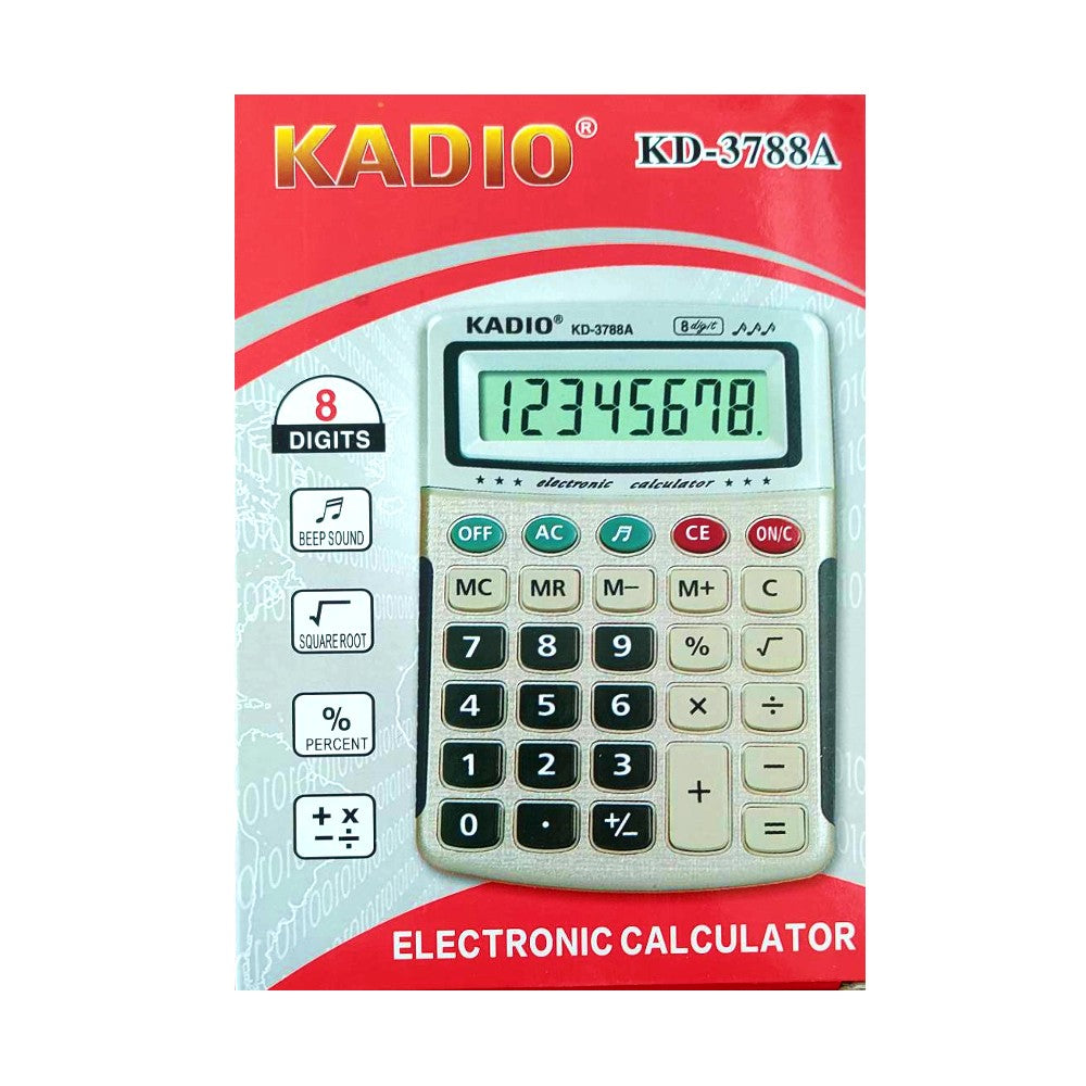 KADIO Calculator 8 Digit Electronic Calculator KD-3788A