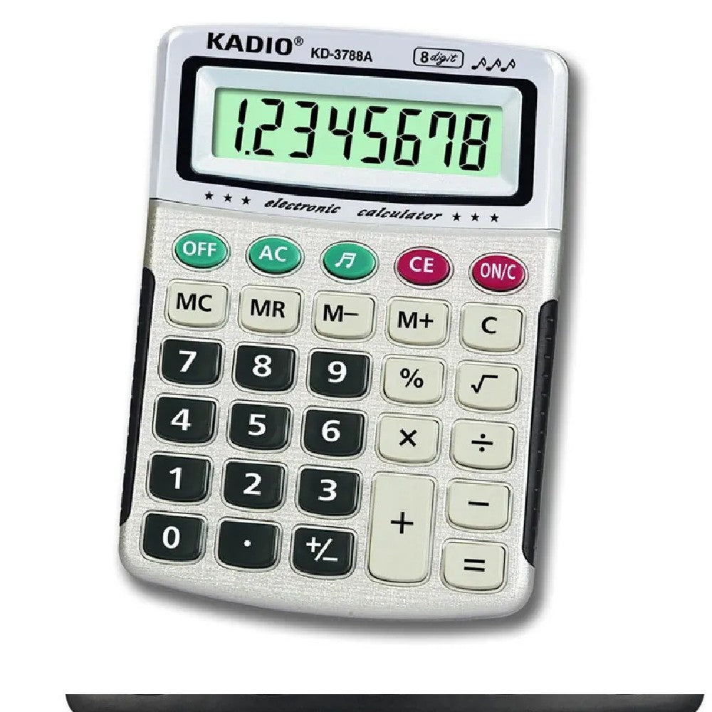 KADIO Calculator 8 Digit Electronic Calculator KD-3788A