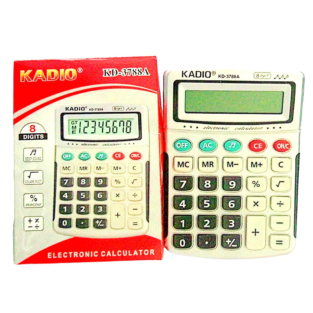 KADIO Calculator 8 Digit Electronic Calculator KD-3788A