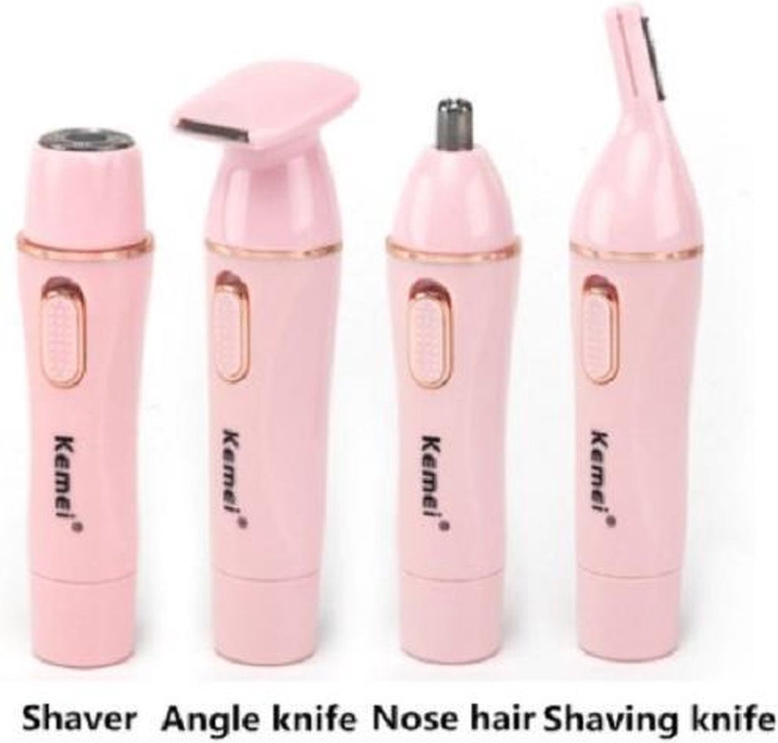 KEMEI Lady Shaver Adheres To Skin For Close Trimming 4 IN 1 KM-2715