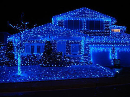Christmas Led Light 100 LED Green Wire 10M Cabel String Lights (Blue)