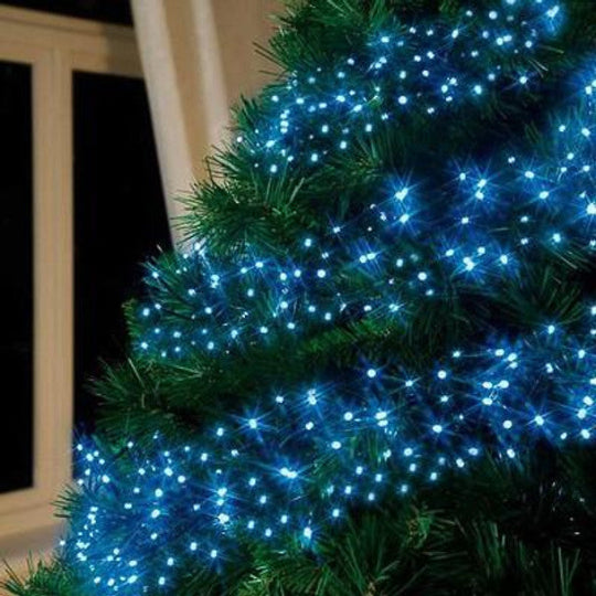 Christmas Led Light 100 LED Green Wire 10M Cabel String Lights (Blue)