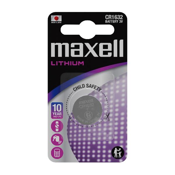 MAXELL CR1632 Battery 3V Lithium Coin Cell 1PCS