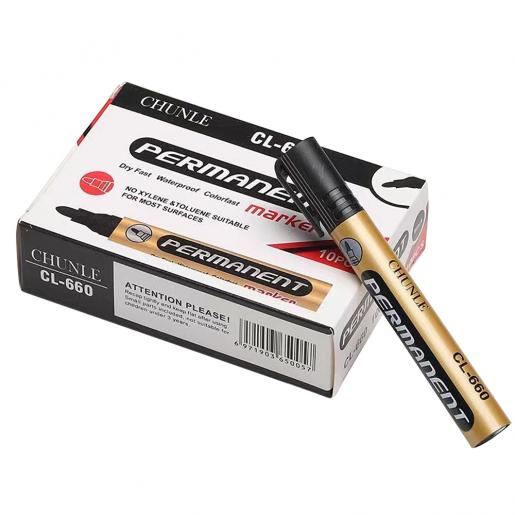 CL-660 Chunle Permanent Dry Fast Waterproof Colorfast Marker 10pcs