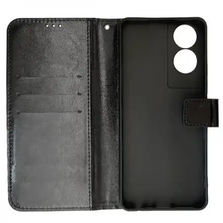 Smart Book Cover Case For TCL 50 5G/50 PRO 5G Black