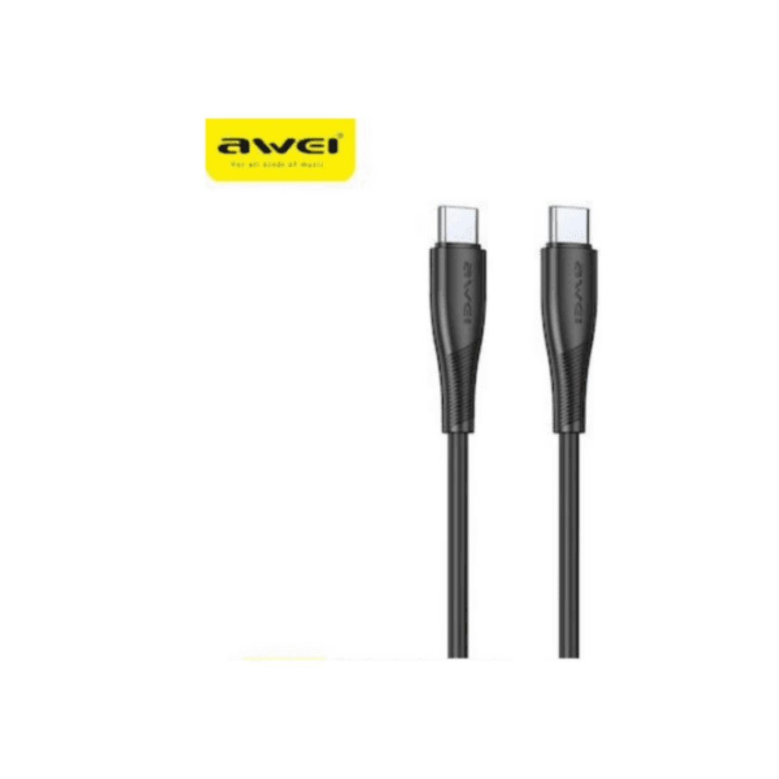 AWEI CL-182C 60W Fast Charging Cable TYPE-C to TYPE-C 1m White