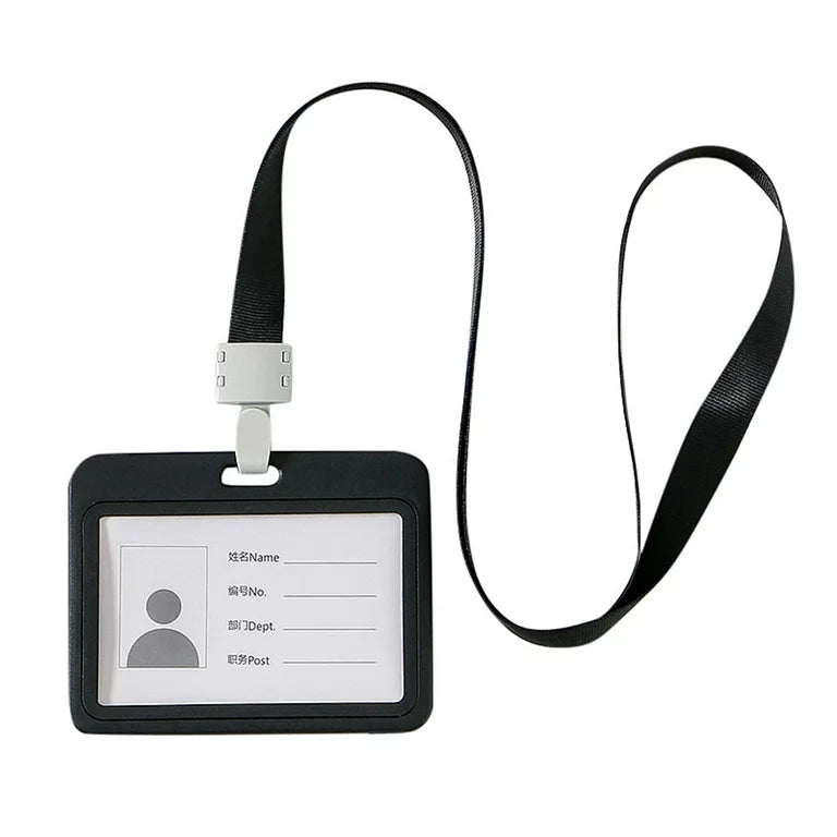 Card Holder Double-Sided Transparent Employee Work Card Holder Employee Id Card Card Holder