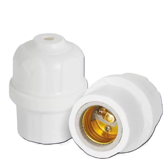 Xuan Diao Superior Quality E27 Lamp Holder With Ceramic Screw Base White