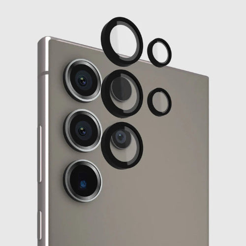 Camera Lens Protector Tempered Glass For Samsung Galaxy S25 Ultra (Black)