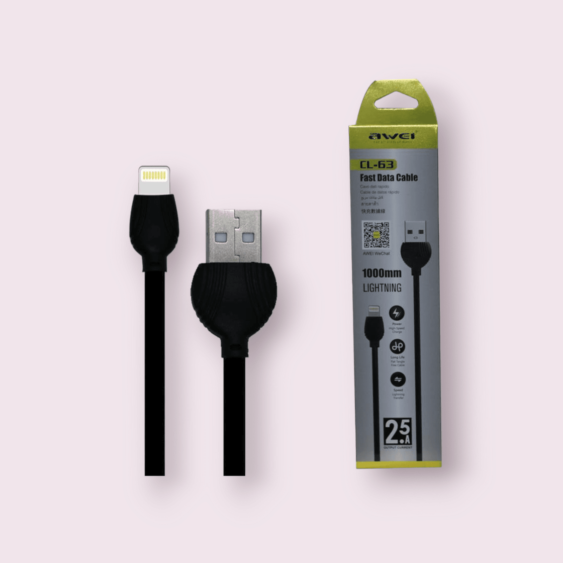 LIGHTNING CABLE AWEI CL-63 1M 