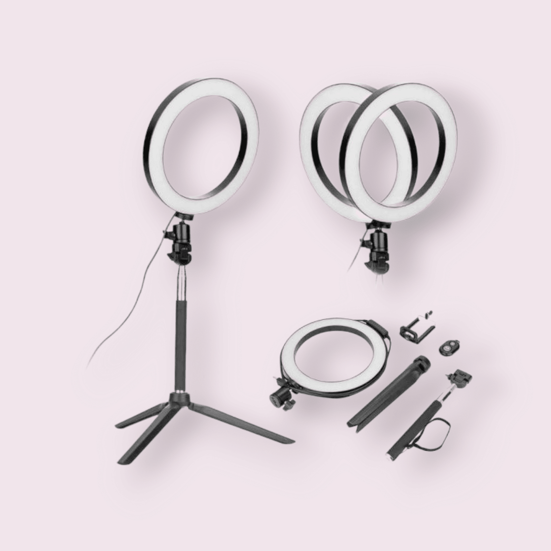 LED Selfie Ring Light With Tripod Stand And Mobile Phone Holder Stand 